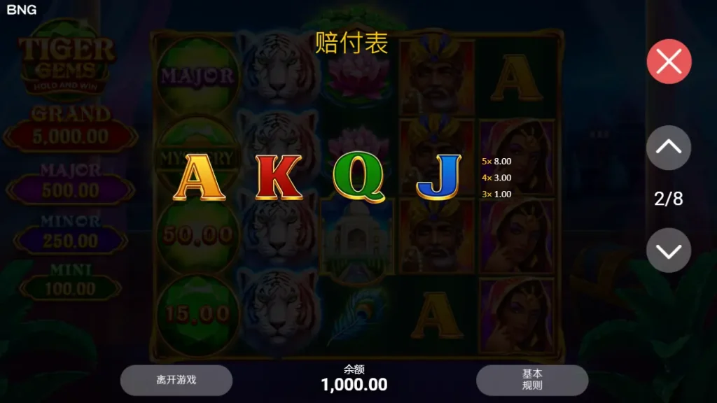 BNG白虎傳 遊戲規則